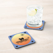 Pug Surf Beverage Coaster Bier Onderzetter (Rechterzijde)