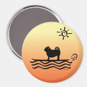 Pug Surf Magnet (Voorkant / Achterkant)