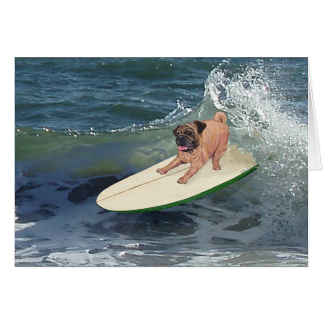 Pug Surfer Gozer (Voorkant Horizontaal)