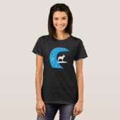 Pug Surfer Hond Surfen T-shirt (Voorkant volledig)
