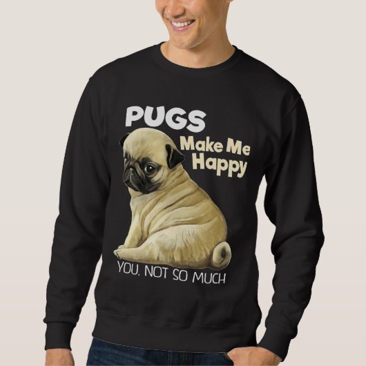 Pug Sweater Pug Funny Gifts Classic T-Shirt 657 (Voorkant)