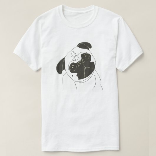Pug T-shirt (Design voorkant)
