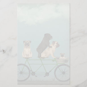 Pug Tandem Briefpapier