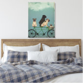 Pug Tandem Canvas Afdruk (Insitu (Slaapkamer))