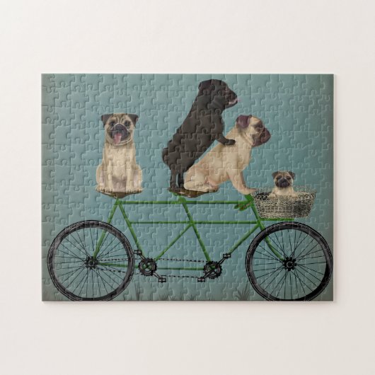 Pug Tandem Legpuzzel (Horizontaal)