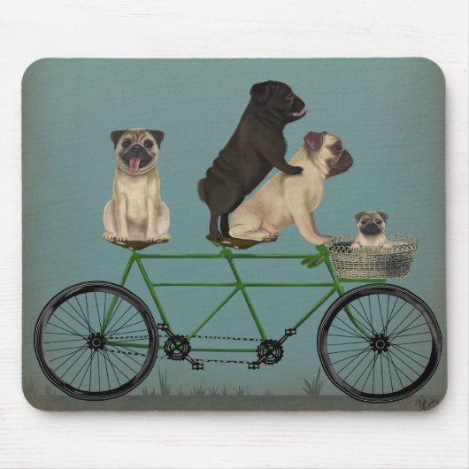 Pug Tandem Muismat (Voorkant)