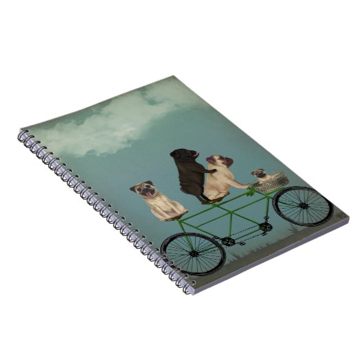 Pug Tandem Notitieboek (Rechterzijde)