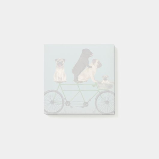 Pug Tandem Post-it® Notes (Voorkant)