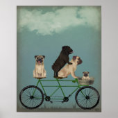 Pug Tandem Poster (Voorkant)