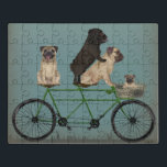 Pug Tandem Puzzel<br><div class="desc">Pug Tandem door Fabfunky. Kenmerken dat pugs fietsen in een grillige,  steampunk stijl. | 192044D</div>