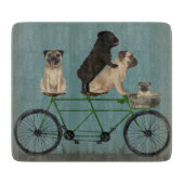 Pug Tandem Snijplank (Voorkant)