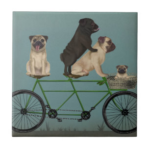Pug Tandem Tegeltje