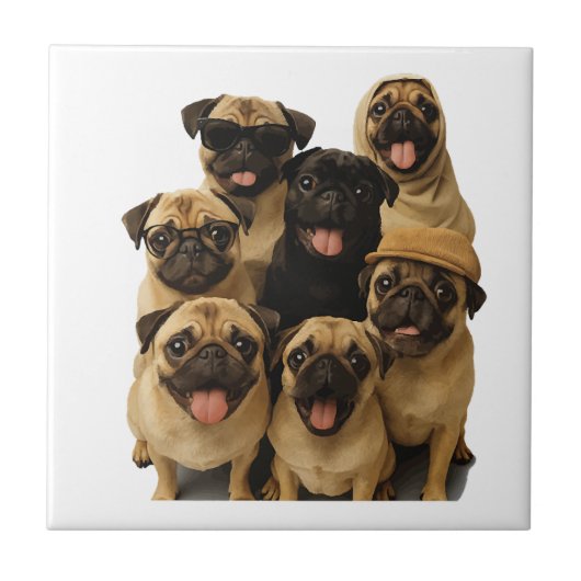 Pug Tegeltje (Voorkant)