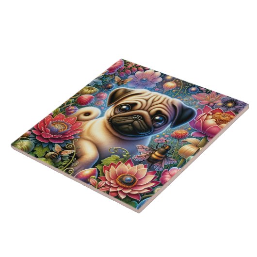 Pug Tegeltje (Zijkant)
