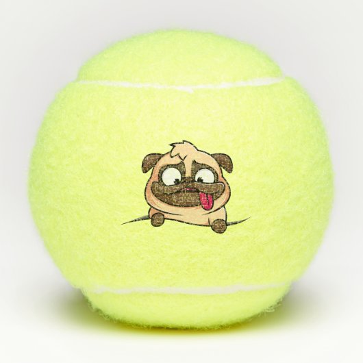 Pug Tennisballen (Voorkant)