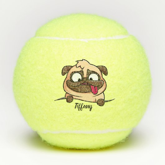 Pug Tennisballen (Voorkant)