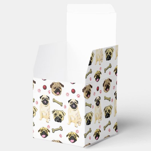 Pug Theenmaal Geëvene Boxes Bedankdoosjes (Geopend)