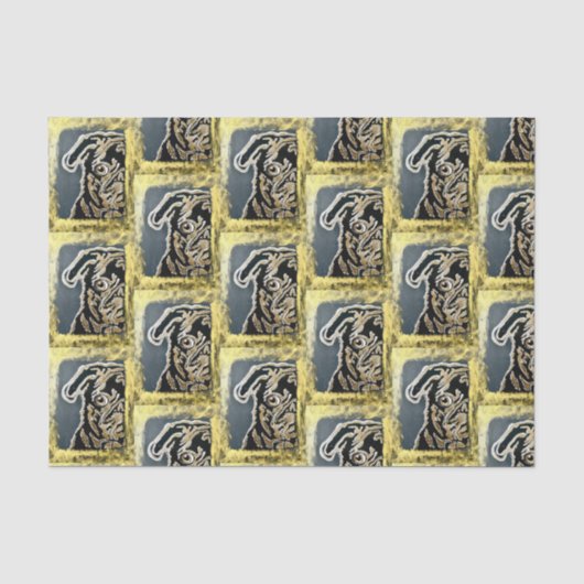 Pug tissue papier (Voorkant)