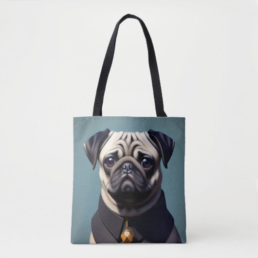Pug Tote Bag (Voorkant)