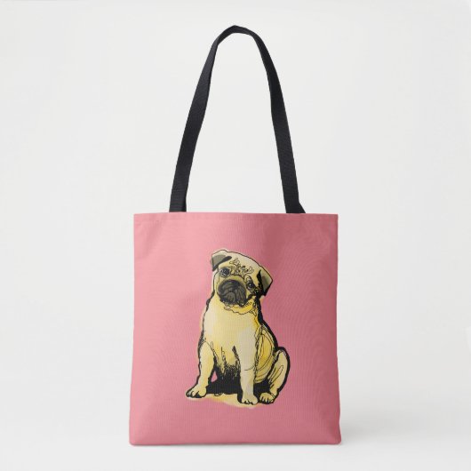 Pug Tote Bag (Voorkant)