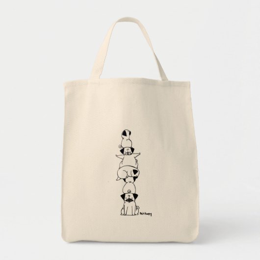 Pug Totem Tote Bag (Voorkant)