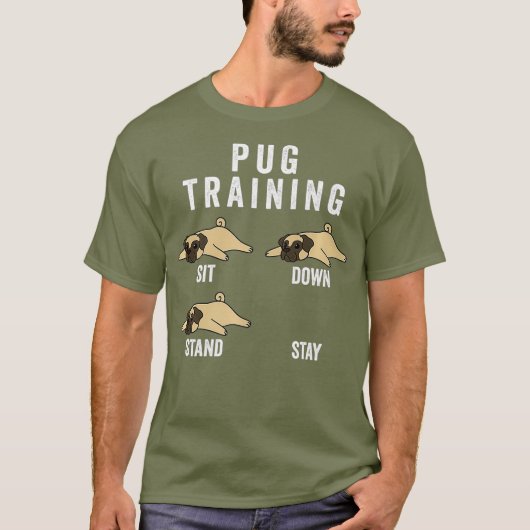 PUG Training Hond Premium T-shirt (Voorkant)
