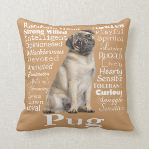 Pug Traits Pillow Kussen
