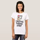 Pug Tree Lights Dog Xmas Dit is mijn kerstpaja T-shirt (Voorkant volledig)