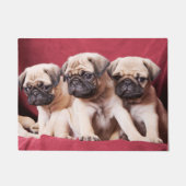 Pug Triplets Deurmat (Voorkant)