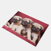 Pug Triplets Deurmat (Schuin)