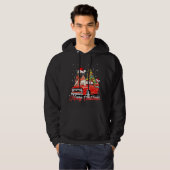 Pug Trucker Merry kerst Hoodie (Voorkant volledig)