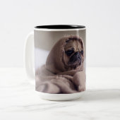 Pug Tweekleurige Koffiemok (Voorkant links)