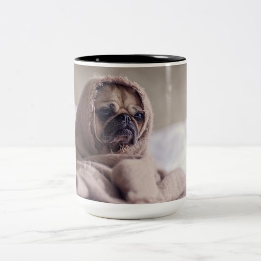 Pug Tweekleurige Koffiemok (Center)