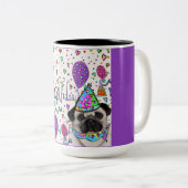 PUG TWEEKLEURIGE KOFFIEMOK (Voorkant rechts)