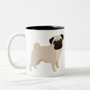 Pug Tweekleurige Koffiemok