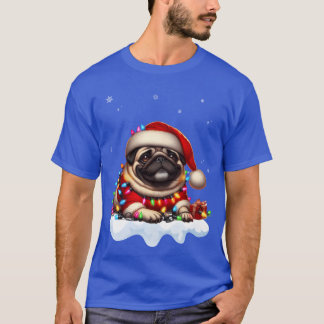 Pug Ugly Christmas Pug Met Christmasree Vriend T-shirt