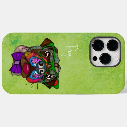 Pug Ugly Face Hoesje-Mate iPhone Case Case (Achterkant (horizontaal))