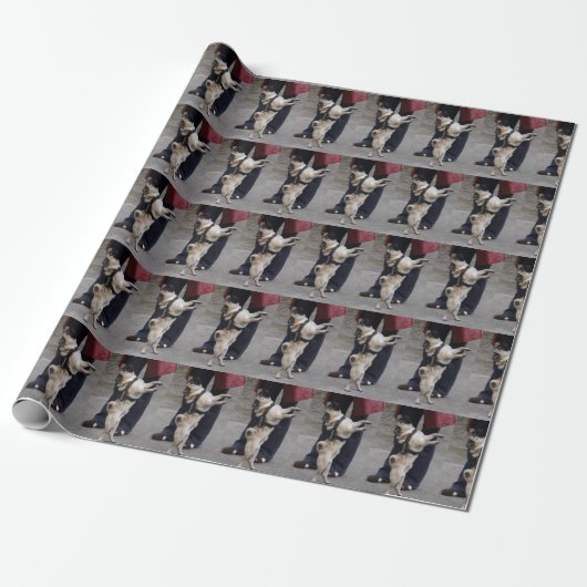 Pug uit controle cadeaupapier (Uitgerold)