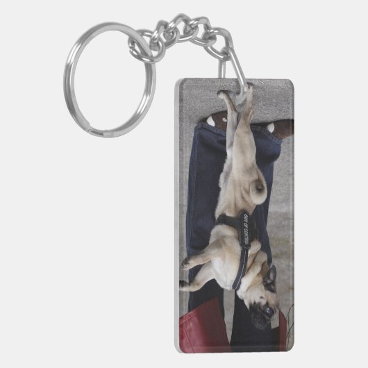 Pug uit controle sleutelhanger (Voorkant Links)