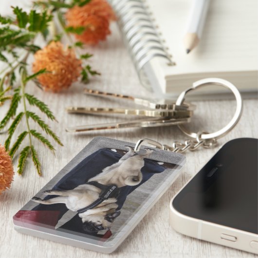 Pug uit controle sleutelhanger (Voorkant Rechts)