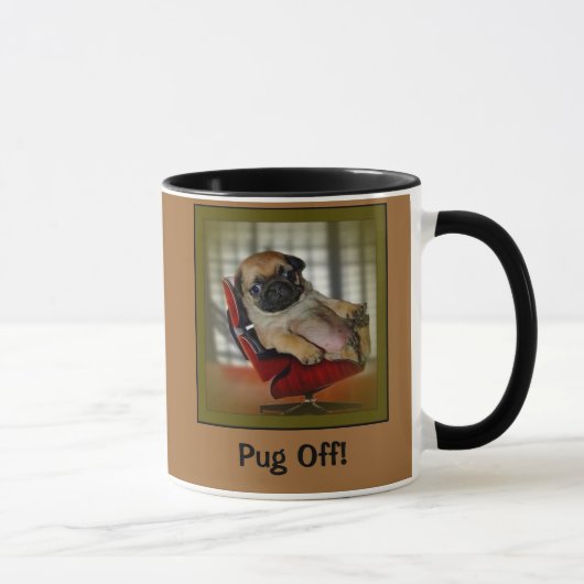 Pug uit! mok (Rechts)