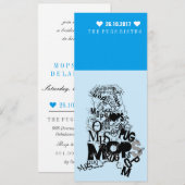 Pug uitnodigingen (Voorkant / Achterkant)