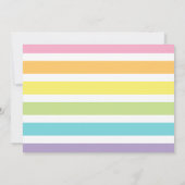 Pug Unicorn Birthday Invitation Pug Birthday Kaart (Achterkant)