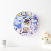 Pug unicorn - Cute pugicorn Grote Klok (Huis)
