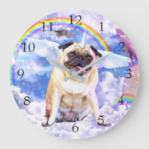 Pug unicorn - Cute pugicorn Grote Klok