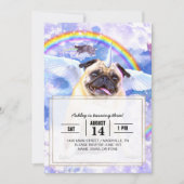 Pug unicorn - Cute pugicorn Kaart (Voorkant)