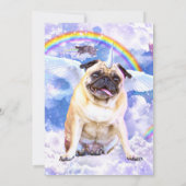 Pug unicorn - Cute pugicorn Kaart (Achterkant)