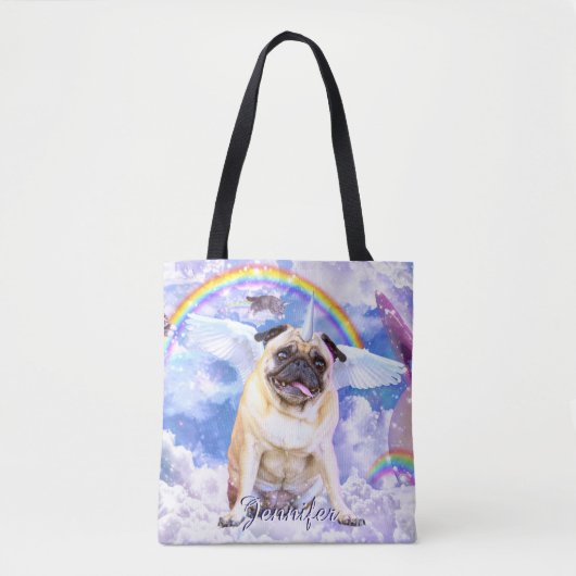 Pug unicorn - Cute pugicorn Tote Bag (Voorkant)