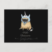 Pug unicorn equal PUGICORN Feestdagenkaart (Voorkant)