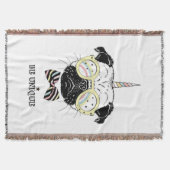 Pug Unicorn | uniek Deken (Voorkant)